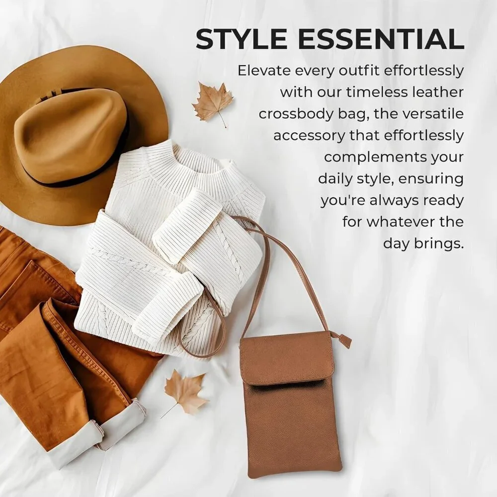 Leather Small Crossbody Phone Purse for Women Lightweight Stylish Durable